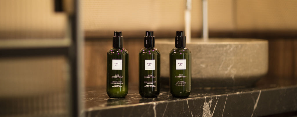 Les Essentiels by Eight & Bob body and facial care product line